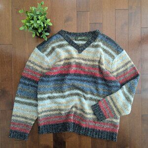 NEUTRAL STRIPE VINTAGE KNIT SWEATER